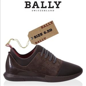 Bally Brown Bark Avro Calf Suede Low-top Sneakers